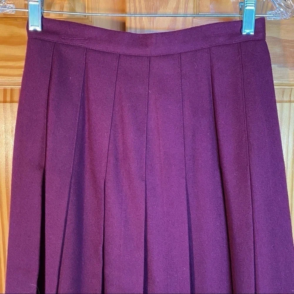 Vintage Koret Career Petites Wool Pleated Skirt Academia Preppy Size 8P - Picture 2 of 15